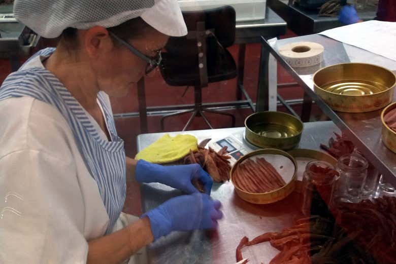 Visita a una fábrica de anchoas en Santoña